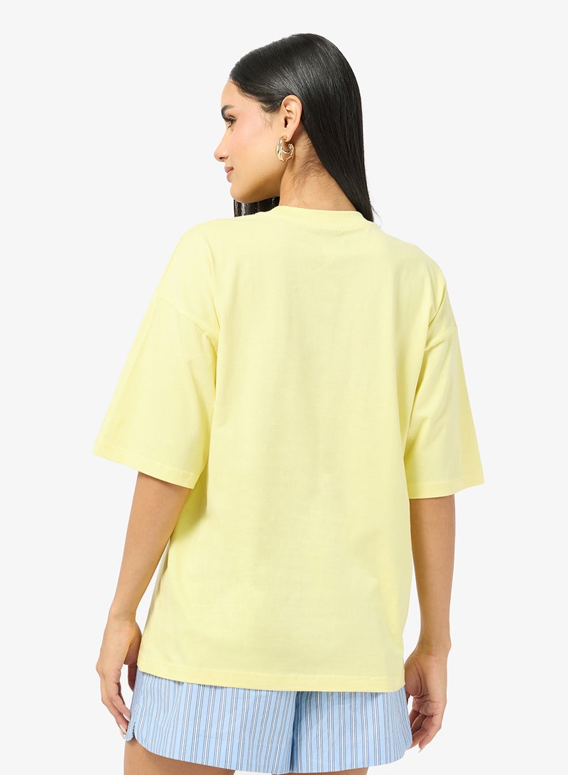 جينجر تيشيرت قطني أوفر سايز بجرافيك سفر - Image 2